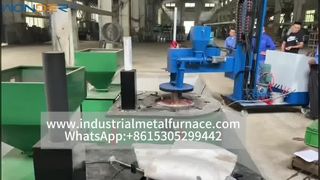 Graphittiegelofen mit Holzpelletbrenner – keine Umweltverschmutzung, geringe Emissionen