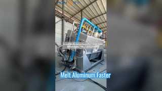 Kippbarer Gas-Aluminium-Schmelzofen | Großes industrielles Aluminiumschmelzgerät für Aluminiumbarren und -knüppel