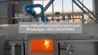 1-Tonnen-Gas-Kipp-Aluminium-Flammofen | Für die Herstellung von Aluminiumbarren und Rundstäben