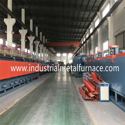 Qualität  960kw Natural Gas Chain Type Mesh Belt Furnace 55Cr3 1500 X 14000 X 200mm Fabrik