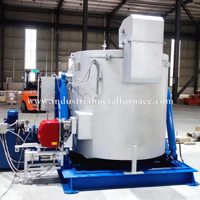 kaufen 500kg Gas Fired Aluminum Melting Furnace with Riello Burner 720℃ online manufacture