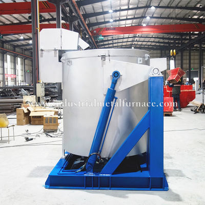kaufen Hydraulic Tilting Design 500KG ZINC Natural Gas Tilting Zinc Melting Furnace online manufacture