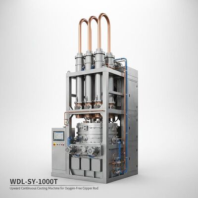 kaufen Aufwärtsgussmaschine für sauerstofffreie Kupferstangen mit φ8    16 mm Durchmesser 1000 Tonnen Jahreskapazität und ± 2 mm Liquid Level Tracking Genauigkeit Online-Herstellung