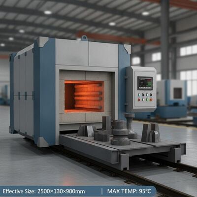 kaufen Elektrischer Bogie-Hearth-Ofen mit 2500×1300×900mm Wirkungsgröße und 950°C Nenntemperatur für die Wärmebehandlung Online-Herstellung