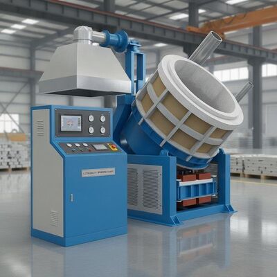 kaufen 0,5-Ton Kapazität Mittelfrequenz-Induktionsschmelzofen für schnelles Aluminiumlegierungsschmelzen mit hydraulischem Kippsystem Online-Herstellung