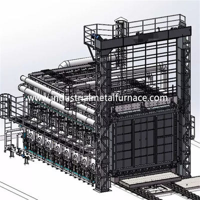 Gasauto-unterer Blockwagen-Herd-Ofen 4500×1500×1200mm 1150℃
