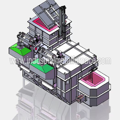 ununterbrochene industrielle Aluminiumgasbeheiztschmelzofen mit 2500 kg/h, Aluminiumschrott-Schmelzofen