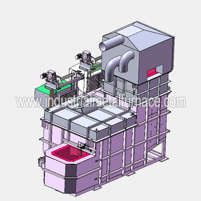 ununterbrochene industrielle Aluminiumgasbeheiztschmelzofen mit 2500 kg/h, Aluminiumschrott-Schmelzofen