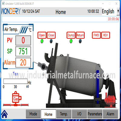 Aluminium automatischer PLC-Metallschmelzofen / Gasschmelzofen 10-12M pro Minute Drehgeschwindigkeit