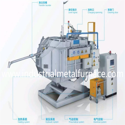 Hydraulische Funktionen Industrieller Aluminiumschmelzofen Einfache Bedienung