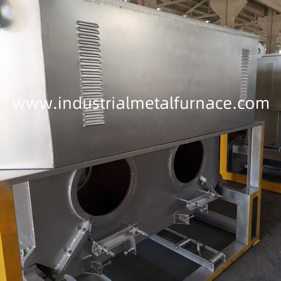 90KW 2 Kammer Industrielle Schwerkraftguss Metallschmelz-Induktionsofen für Kupfer